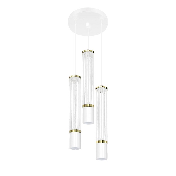 Lampa wisząca Rubio 3P biała Lampex