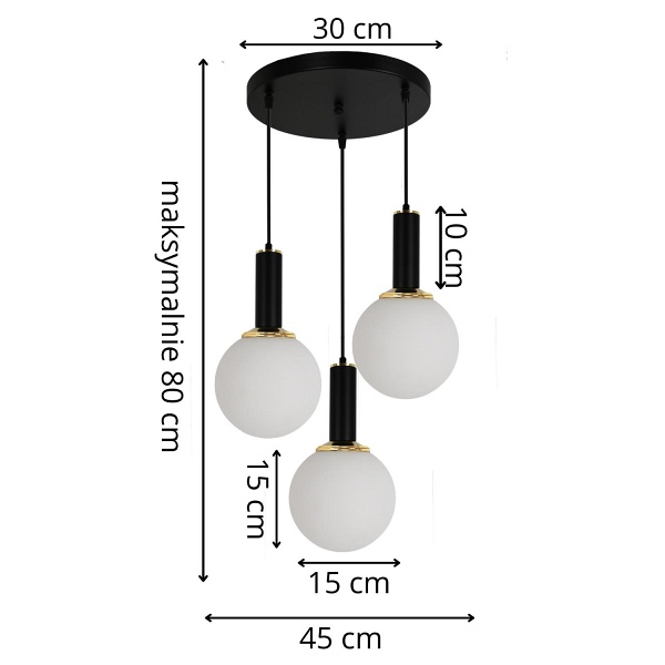 Lampa wisząca Iglesio 3P Lampex