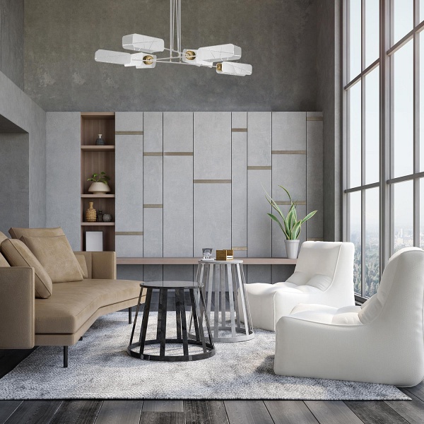 Lampa sufitowa Hebano 6 biała Lampex