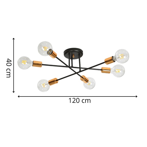 Lampa sufitowa Morello 6 Lampex