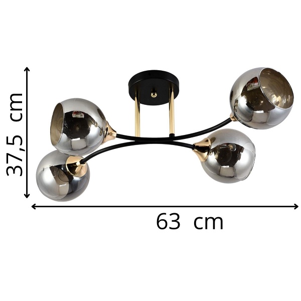 Żyrandol Marsylia 4 Lampex