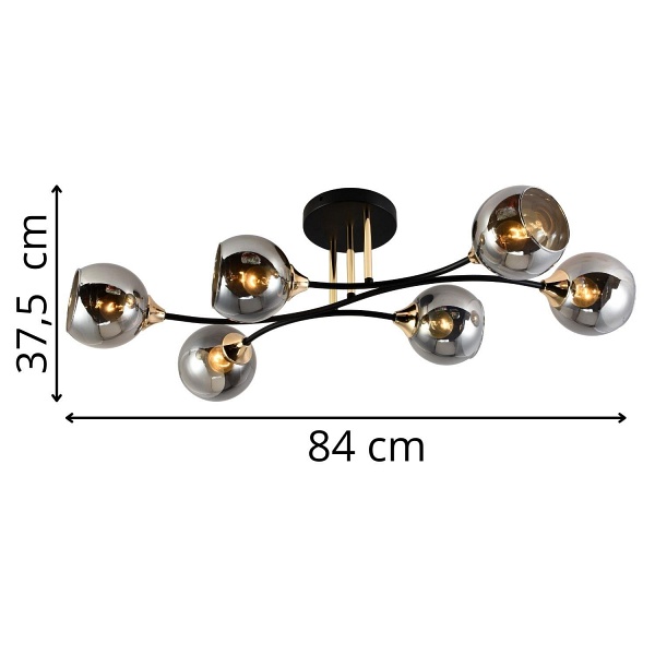 Żyrandol Marsylia 6 Lampex