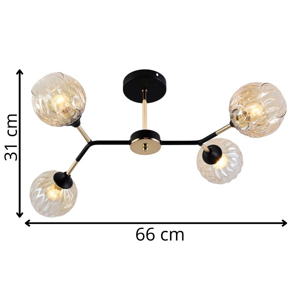 Żyrandol Briana 4 Lampex