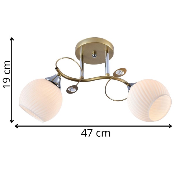 Żyrandol Goldio 2 Lampex