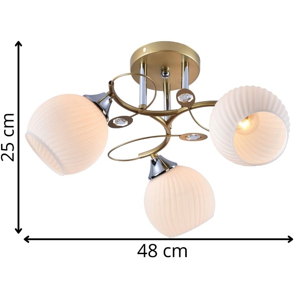 Żyrandol Goldio 3 Lampex