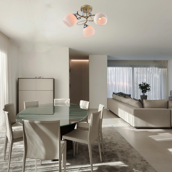 Żyrandol Goldio 3 Lampex