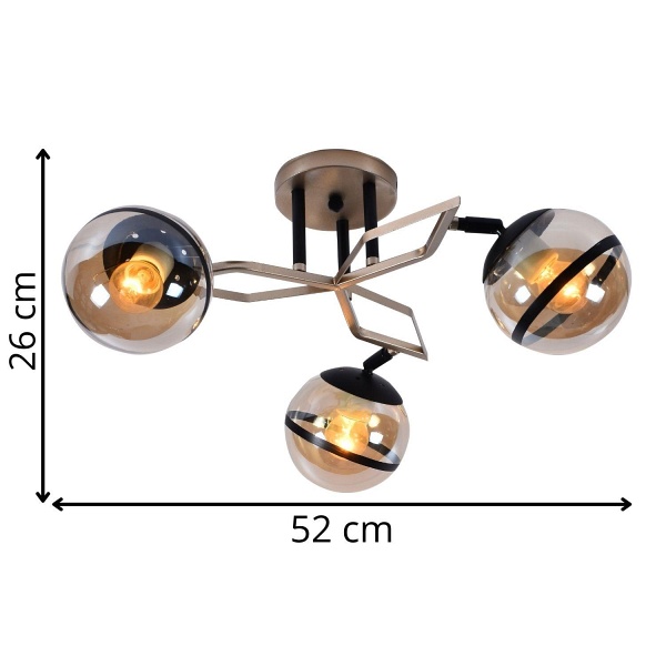 Żyrandol Dominiko 3 Lampex