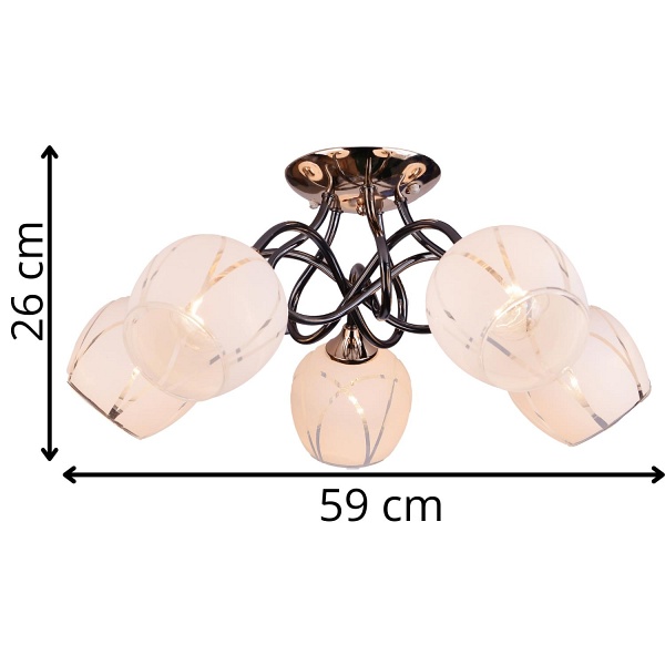 Żyrandol Linda 5 Lampex