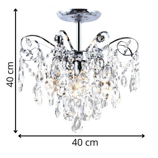 Żyrandol Valencja 4 CHR Lampex