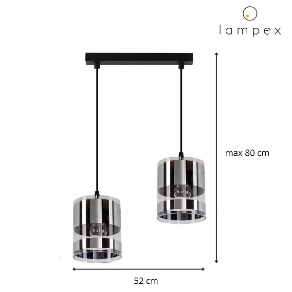 Lampa wisząca Boris 2L Lampex