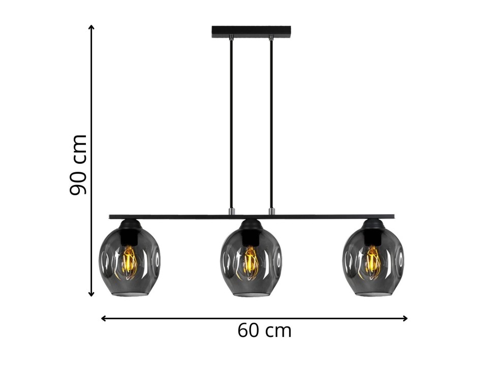 Lampa wisząca Riven 3 Lampex