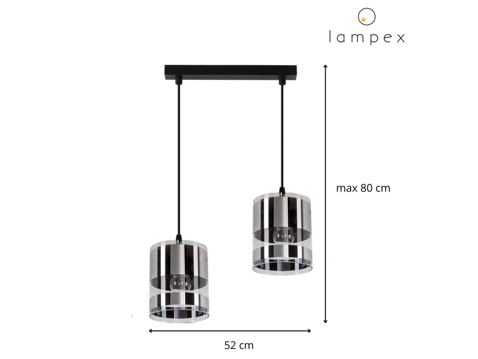 Lampa wisząca Boris 2L Lampex