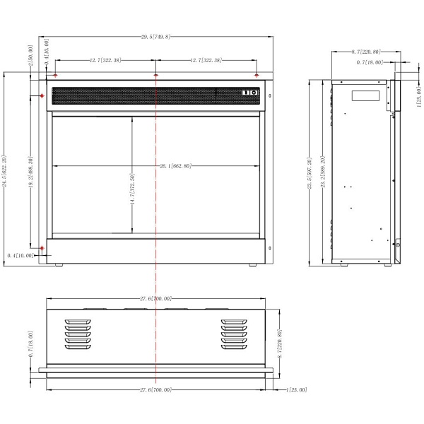 Kominek elektryczny LED 80 Classic - Aflamo