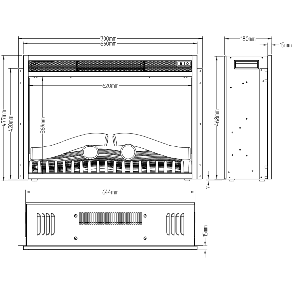 Kominek elektryczny LED 70 Classic - Aflamo
