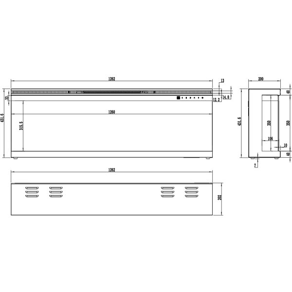 Kominek elektryczny Unique 127 - Aflamo