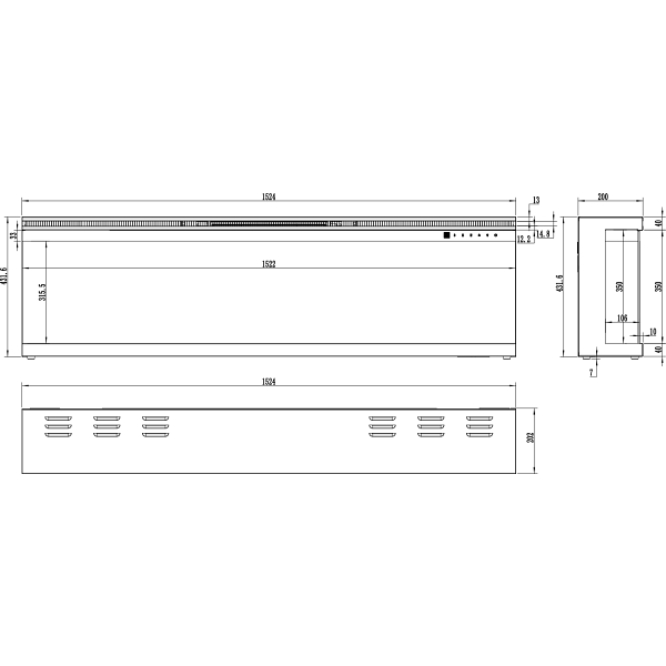 Kominek elektryczny Unique 153 - Aflamo
