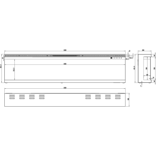 Kominek elektryczny Unique 183 - Aflamo