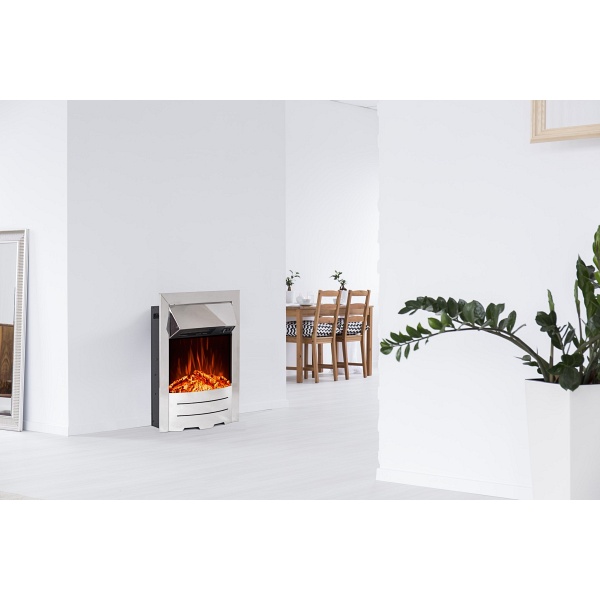 Kominek elektryczny Dexter srebrny - Aflamo