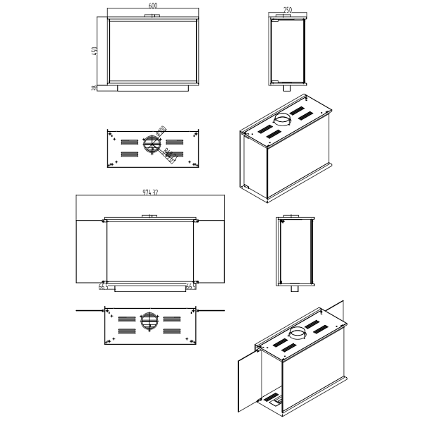 Biokominek Lares 60 - Aflamo