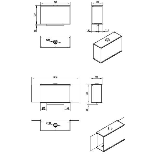 Biokominek Lares 80 - Aflamo