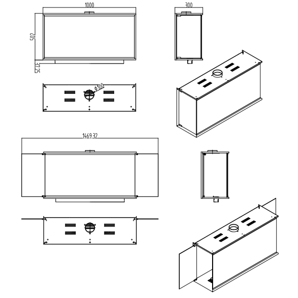 Biokominek Lares 100 - Aflamo