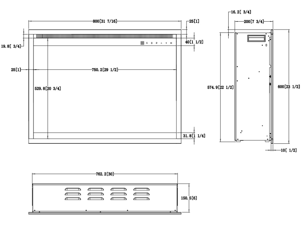 Kominek elektryczny AFLAMO 3D 60x80 - Aflamo