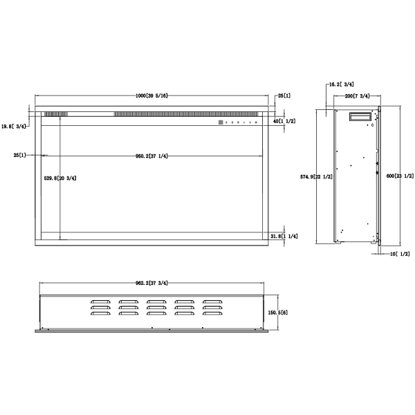 Kominek elektryczny AFLAMO 3D 60x100 - Aflamo