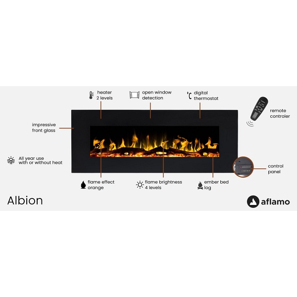 Kominek elektryczny Albion 33 - Aflamo