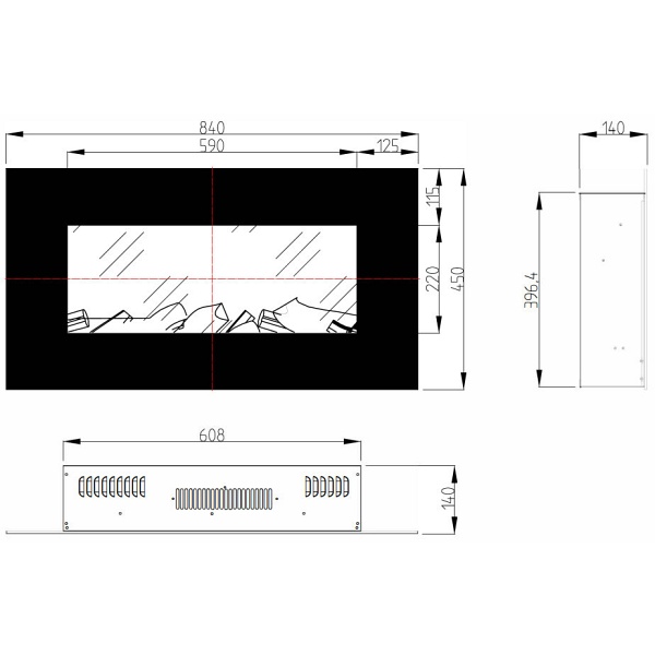 Kominek elektryczny Albion 33 - Aflamo