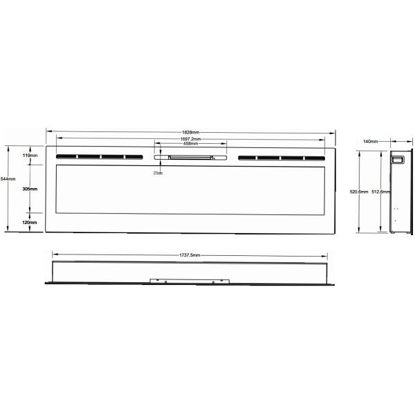 Kominek elektryczny Majestic 72 - Aflamo