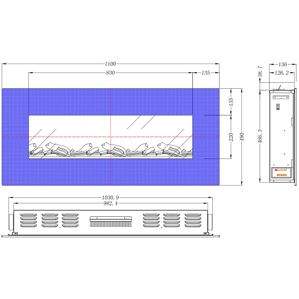 Kominek elektryczny Albion 42 - Aflamo
