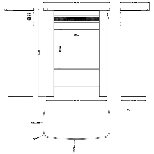 Kominek elektryczny Vegas - Aflamo