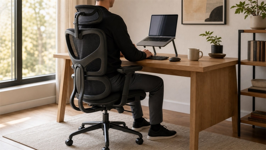 Fotel biurowy do pracy przy laptopie — jak ustawić siedzisko, ekran i klawiaturę?