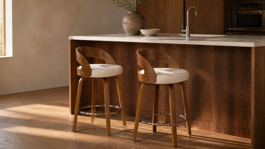 Hoker H110 — bouclé, gięta sklejka i chromowana stal