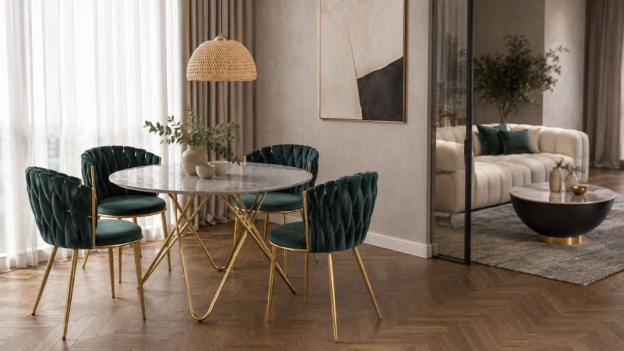 Meble Halmar w stylu glamour — velvet, marmur i złote elementy