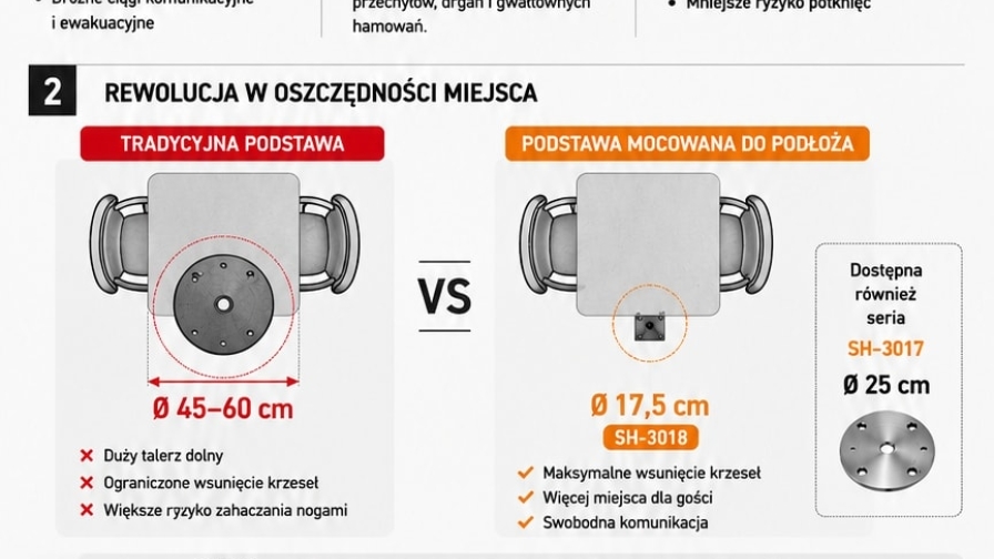 Podstawy stolikowe mocowane do podłoża – zalety, zastosowanie i montaż