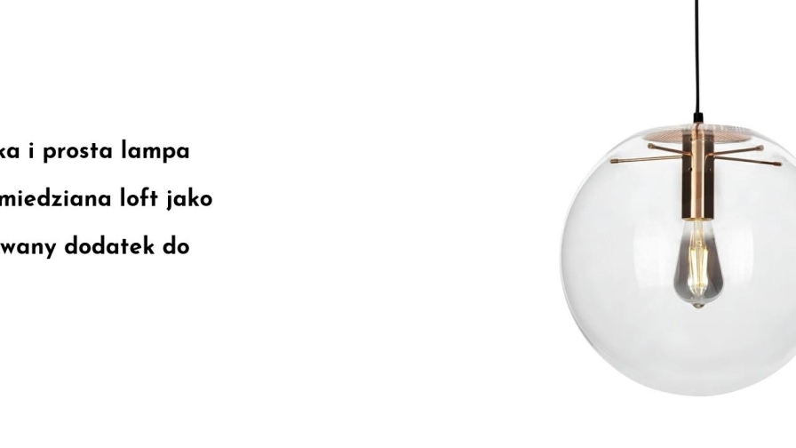Elegancka i prosta lampa wisząca miedziana loft jako wyrafinowany dodatek do wnętrza