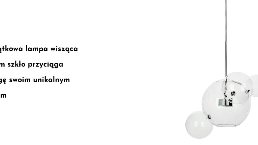 Wyjątkowa lampa wisząca chrom szkło przyciąga uwagę swoim unikalnym stylem