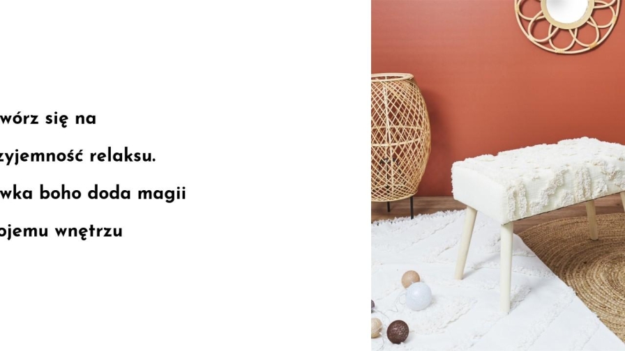 Otwórz się na przyjemność relaksu. Ławka boho doda magii twojemu wnętrzu