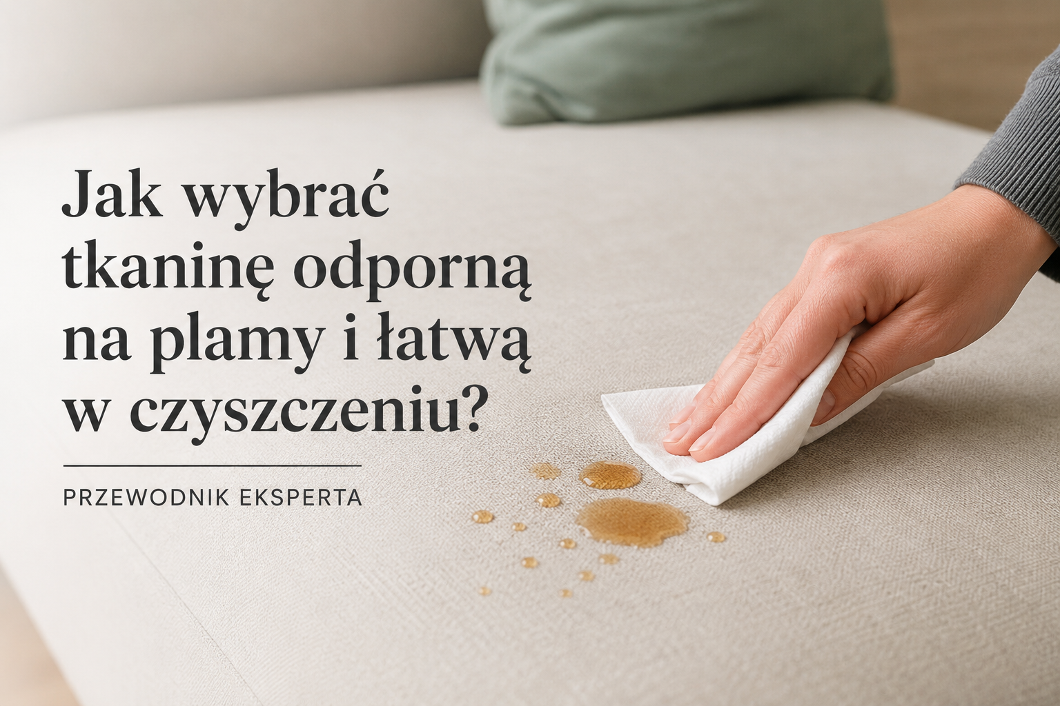 Jak wybrać tkaninę odporną na plamy i łatwą w czyszczeniu? Przewodnik eksperta