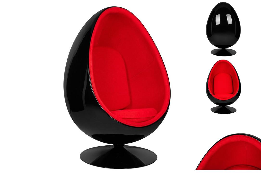 Rozkoszuj się chwilą relaksu w fotelu OVALIA BLACK czerwony - King Home: Wyjątkowy styl i komfort