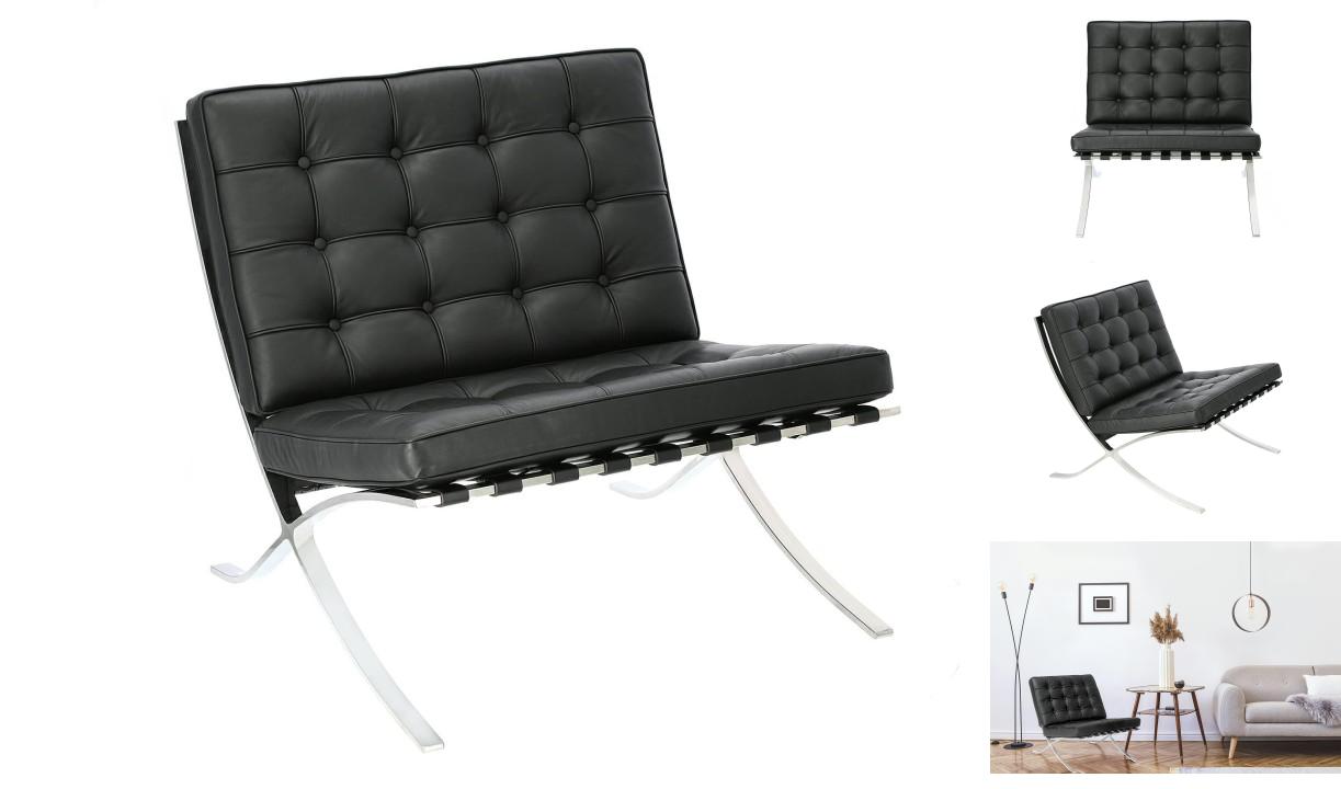 Elegancki i wygodny fotel BA1 z naturalnej skóry tworzy luksusową atmosferę w swoim salonie