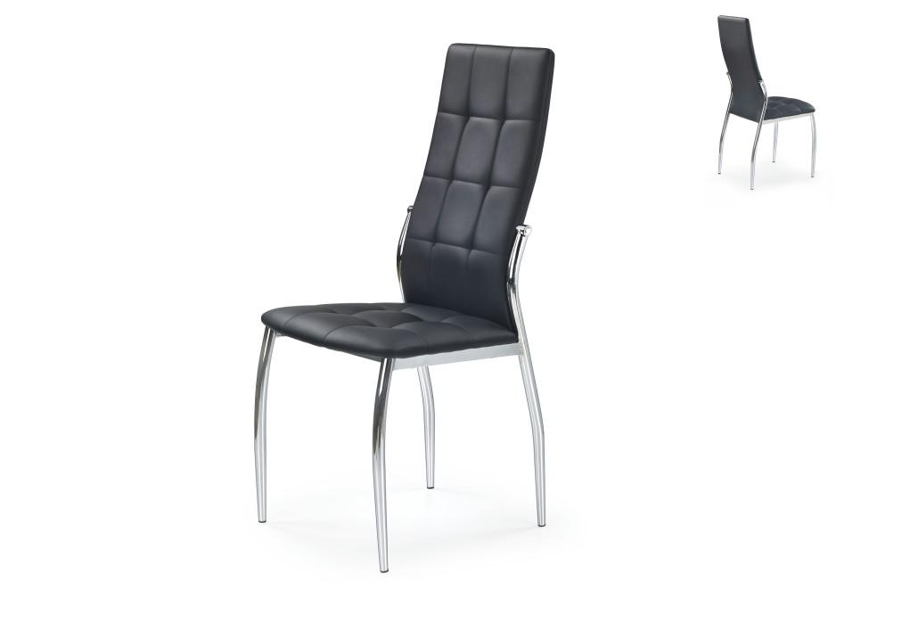 Ergonomiczne krzesło K209 w kolorze czarnym z pikowanym siedziskiem i oparciem