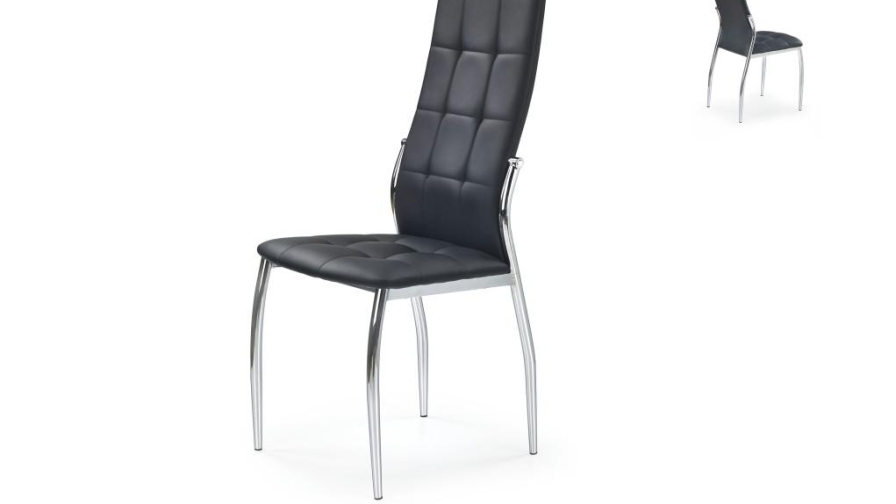 Ergonomiczne krzesło K209 w kolorze czarnym z pikowanym siedziskiem i oparciem