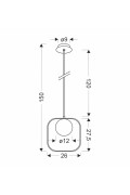 Lampa Wisząca Tula 1 Złoty 140X12X26 Candellux