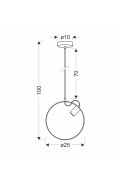 Lampa Wisząca Nexo 1 Czarny Candellux