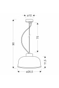 Lampa Wisząca Liverpool Ii 1 Czerwony90X26,5X0 Candellux