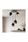 Lampa wisząca Wama czarna czarna srebrny 4x40w - Candellux