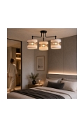 Lampa wisząca Andy czarna szara złota 3x40w - Candellux