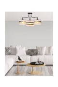 Lampa wisząca Andy czarna szara złota 3x40w - Candellux